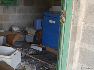 略奪や破壊の被害に遭ったMSF診療所
