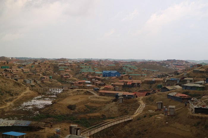 バングラデシュの巨大難民キャンプの様子（2018年4月撮影）。© Dean Irvine