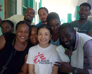 ハイチで一緒に活動した仲間と 🄫 MSF