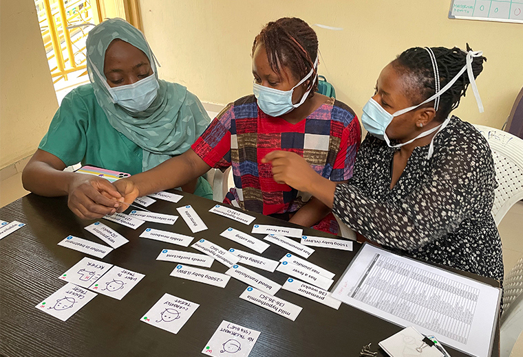 Group interviews with nurses and midwives to learn treatment procedures for symptoms in newborns and the requirements for a newborn warmer. © MSF