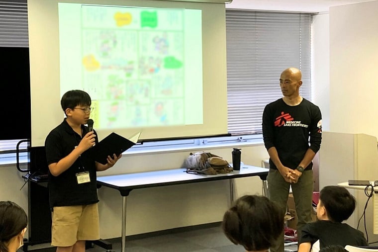 2023年夏に実施した「世界といのちの教室」　Ⓒ MSF 