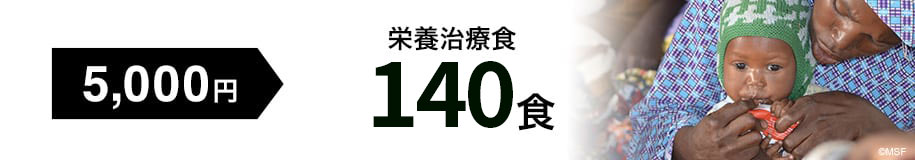 5000円で栄養治療食150食