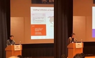 発表を行う井本氏（左）、近藤氏（右）　© MSF