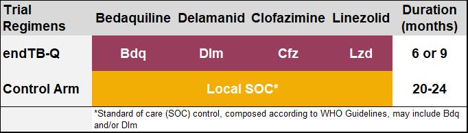endTB-Qの研究デザイン　© endTB https://endtb.org/clinical-trial