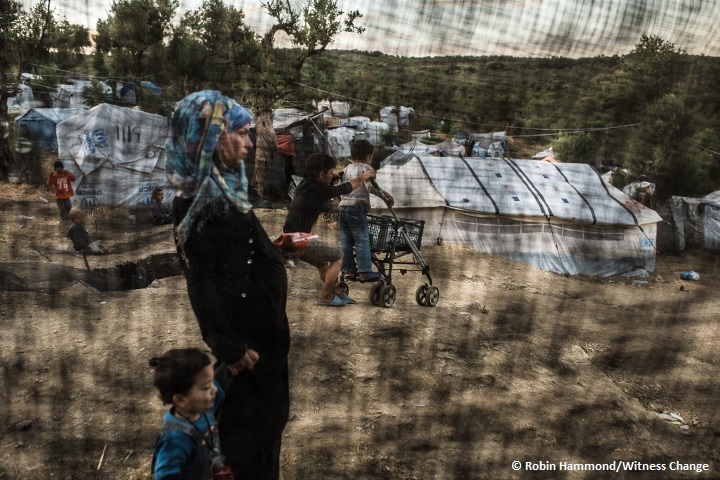 ギリシャ・レスボス島のモリア難民キャンプ
