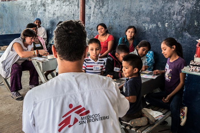 ゲレロ州では、子どもたちのためにもメンタルへルスの講習を実施している。© Juan Carlos Tomasi/MSF
