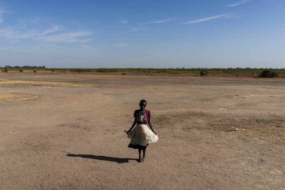 南スーダンの少女＝2015年　©Dominic Nahr