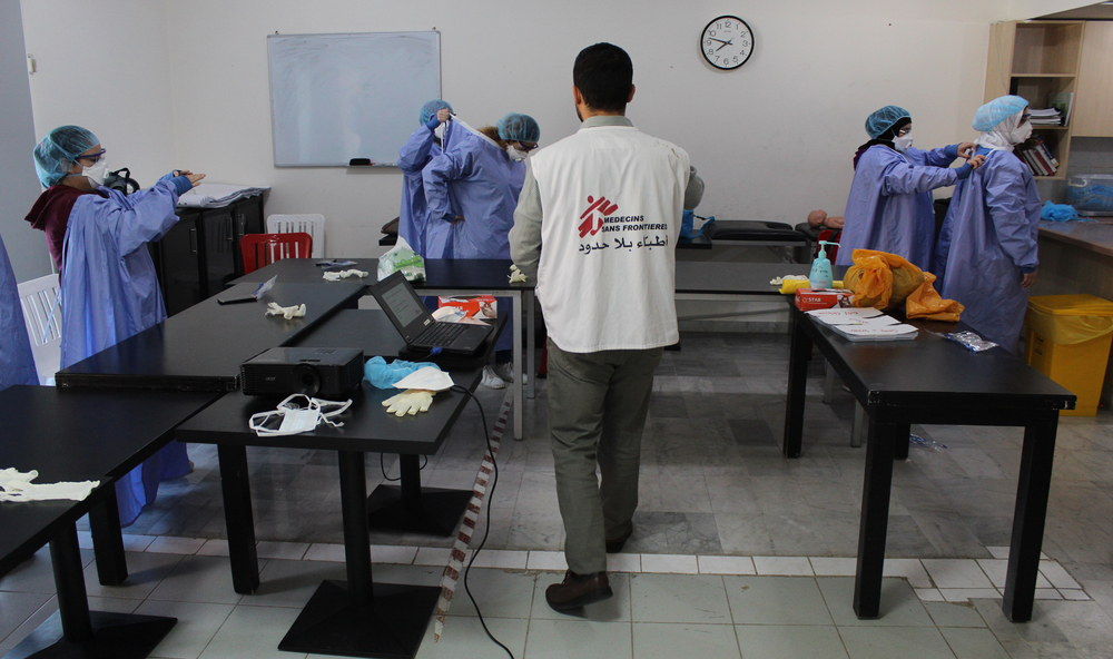 MSFが実施している現地での研修会 © MSF
