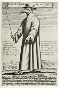 中世ヨーロッパで描かれた「ペスト医師」の絵<br> 🄫　Paul Fürst, Der Doctor Schnabel von Rom<br> Image: Wikimedia Commons
