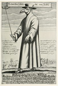 中世ヨーロッパで描かれた「ペスト医師」の絵<br> 🄫 Paul Fürst, Der Doctor Schnabel von Rom<br> Image: Wikimedia Commons
