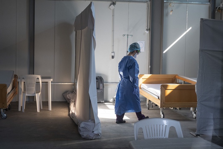 活動を停止したレスボス島の新型コロナウイルス感染症隔離施設　© MSF/Ihab Abassi