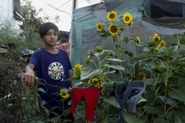 MSFによる心理ケアを受けてきた、アフガニスタン出身のヤシン君（8歳）　© Enri Canaj/ Magnum Photos for MSF