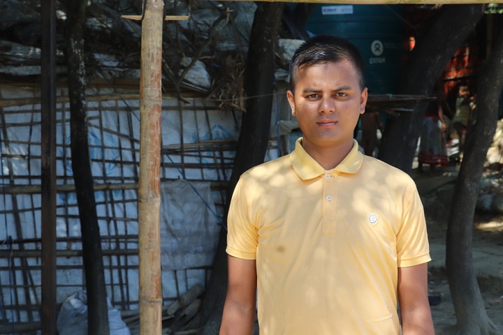 ロヒンギャ難民のファルクさん 新型コロナウイルスの影響で状況の厳しさが増した © MSF/Farah Tanjee<br>