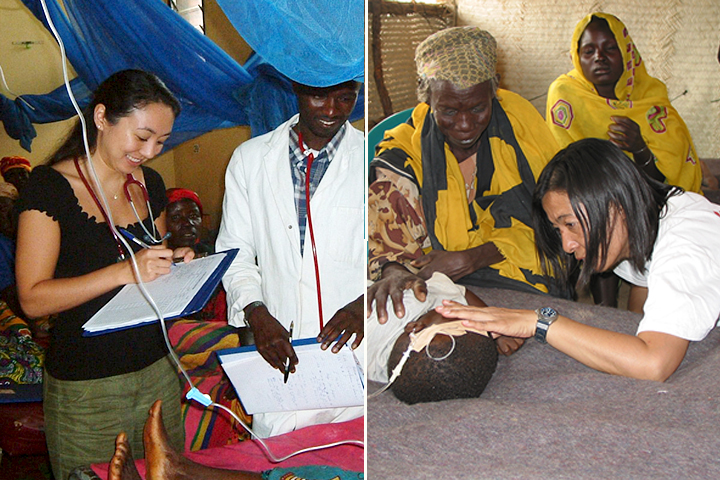 国境なき医師団の医療コーディネーター　左：クララ・ファン・ヒューリック　右：道津美岐子　© MSF