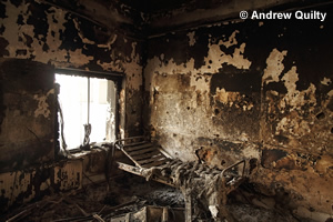 爆撃を受けたアフガニスタン・クンドゥーズの外傷センター