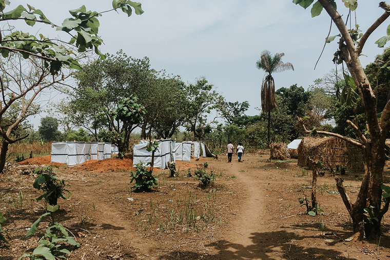 多くの人びとが避難した、イエトマネの避難民キャンプ　Ⓒ MSF