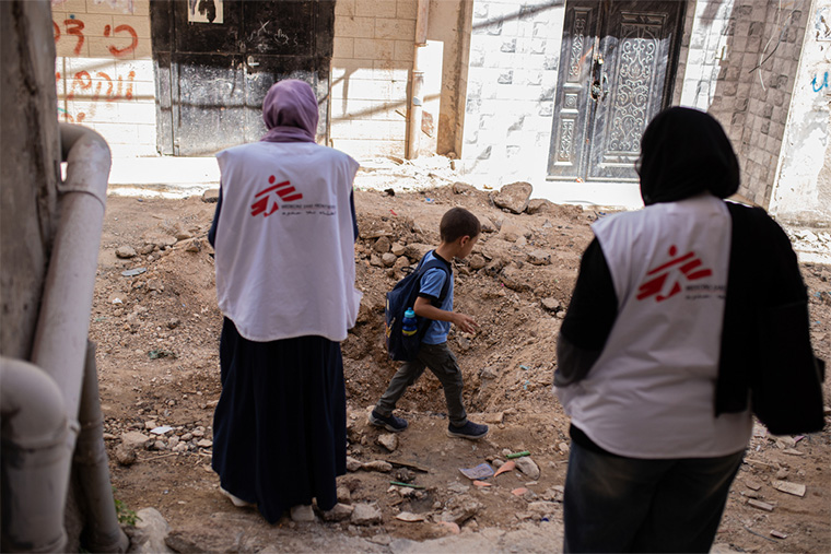 侵攻の後、 MSFは難民キャンプで心理的応急措置の活動を再開した Ⓒ Alexandre Marcou/MSF