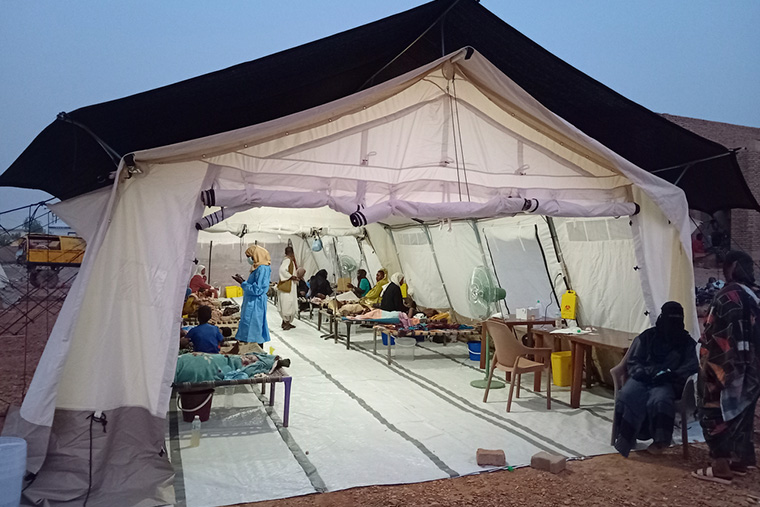 スーダン保健省と連携して設置したコレラ治療センター © MSF