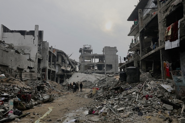 破壊されたガザ北部の街並み=2025年2月3日 © Nour Alsaqqa/MSF