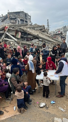 2月1日より、MSFはガザ北部で移動診療を開始した © MSF