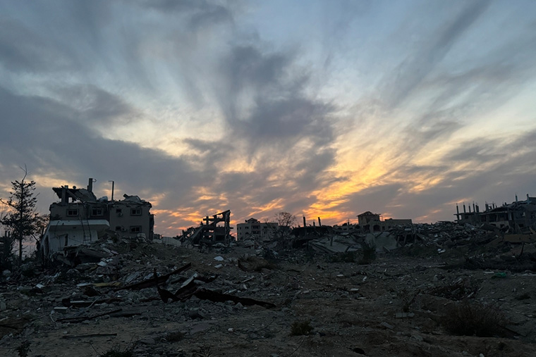 破壊されたガザ市=2025年1月28日 Ⓒ Nour Alsaqqa/MSF