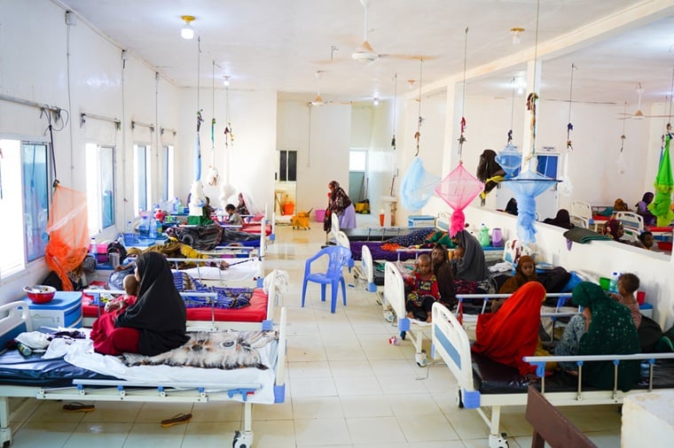 MSFが支援するベイ地域病院の小児病棟＝2024年6月4日　© Mohamed Ali Adan/MSF