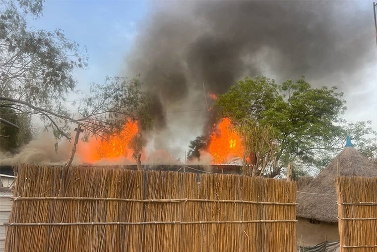 爆撃を受けた南スーダン、オールド・ファンガクにあるMSFの病院=2025年5月3日 Ⓒ MSF