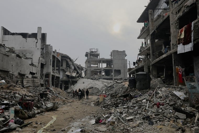 破壊されたガザ北部の街並み=2025年2月3日 © Nour Alsaqqa/MSF