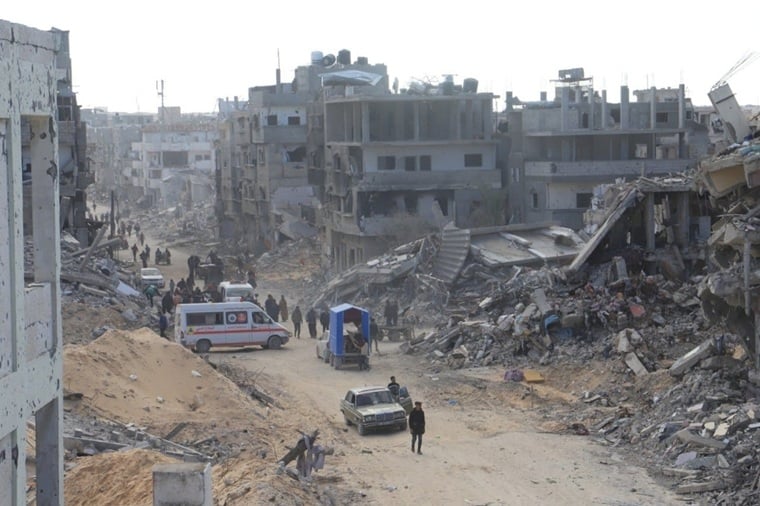 激しく破壊されたガザ地区ラファの街＝2025年1月21日　© MSF