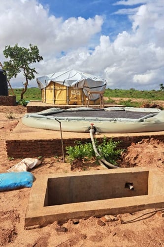 「うんち工場」の施設内の様子　© MSF