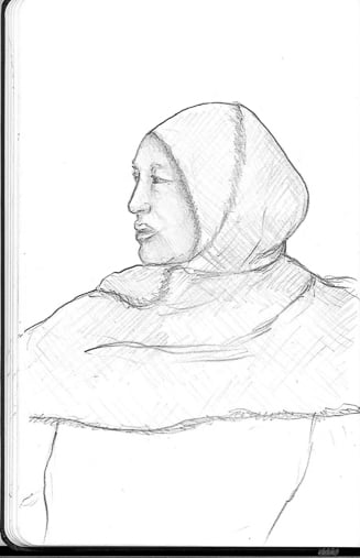 7人の子どもを育てながら、移動診療を利用しているエジプト人のヘバさん（仮名）　Ⓒ Dora Naliesna/MSF