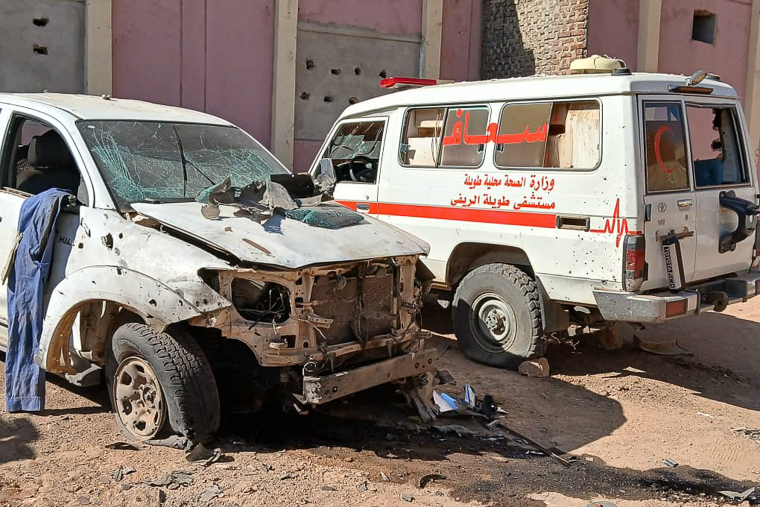 北ダルフール州の州都エル・ファシールにある病院。攻撃を受けて患者や医療スタッフの死傷が相次いだ＝2024年12月13日　© MSF