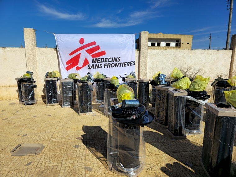 MSFが配布用に用意したヒーター＝2026年2月5日　© MSF