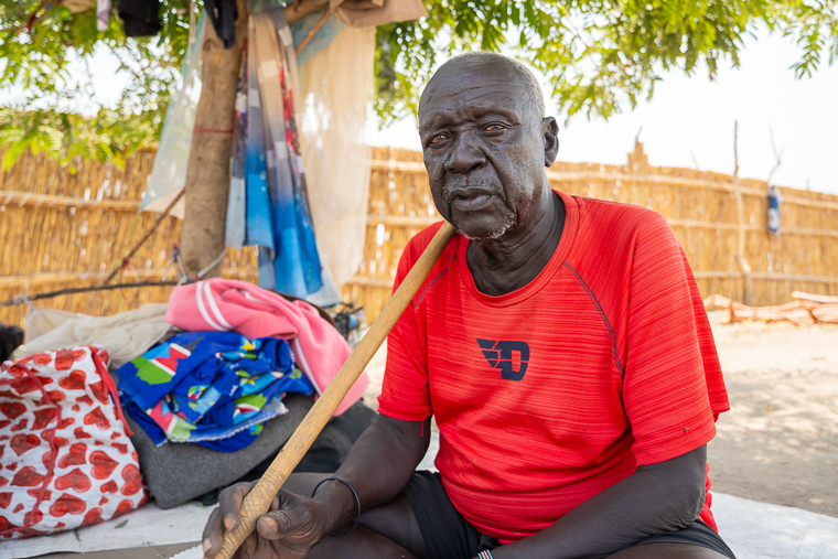 南スーダンの避難民、モーゼス・マルアルさん＝チュイルで2026年3月12日　© Isaac Buay/MSF