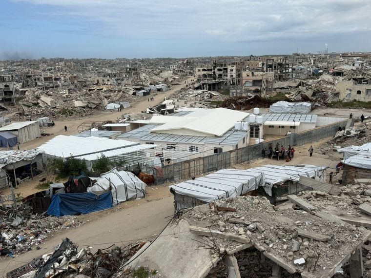 ガザ北部ジャバリアにあるMSFの基礎診療所。周辺住民の診療を行っている　Ⓒ MSF 