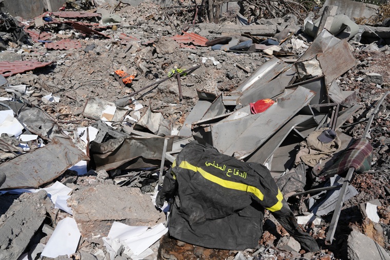 多くの建物が破壊され、がれきと化しているナバティエ市内＝2026年6月25日　© Maryam Srour/MSF
