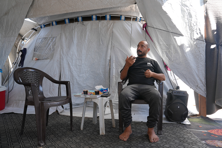イスラエル軍の銃撃を受けたMSFスタッフのアシュラフ＝2026年6月14日　© MSF