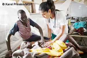 MSFのカラアザール治療を受ける6歳の女の子
