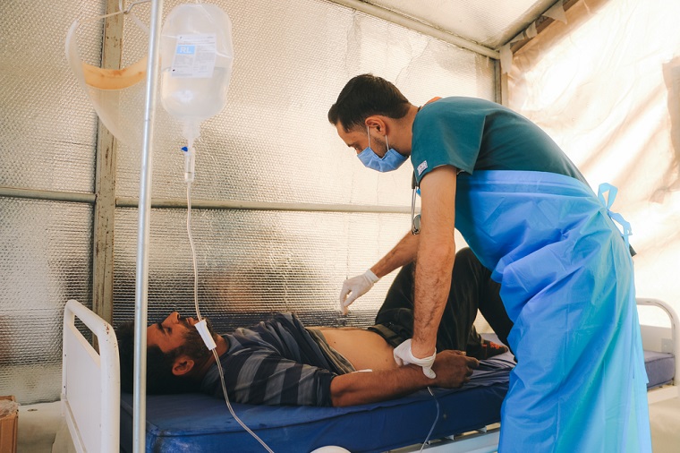 内戦が続くシリアでもコレラが流行している。イドリブ県のコレラ治療ユニット=2022年11月　© Abd Almajed Alkarh/MSF