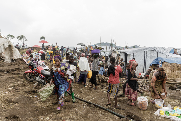 州都ゴマの西に位置するブレンゴ国内避難民キャンプの様子　Ⓒ Michel Lunanga/MSF