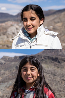 上：姉のエイリュルさん、下：妹のエミネさん　<br> © Mariana Abdalla/MSF