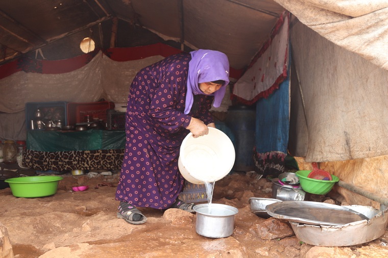 キャンプ暮らしが続く避難民たち　© MSF