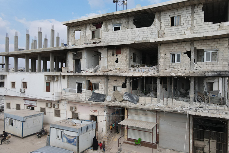 地震の被害を受けたシリア北西部の病院　© Abd Almajed Alkarh