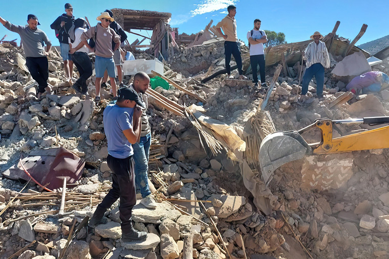 地震の後、MSFは被災地のニーズ調査を行った=2023年9月10日 Ⓒ John Johnson/MSF