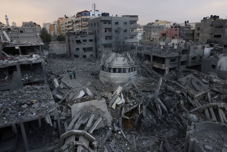 イスラエル軍の爆撃で破壊されたガザの建物　　© MSF