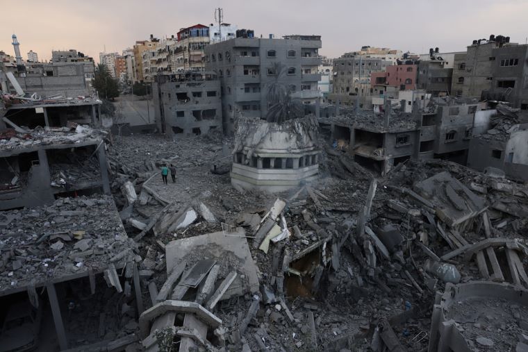 イスラエル軍の爆撃で破壊されたガザの建物 © MSF