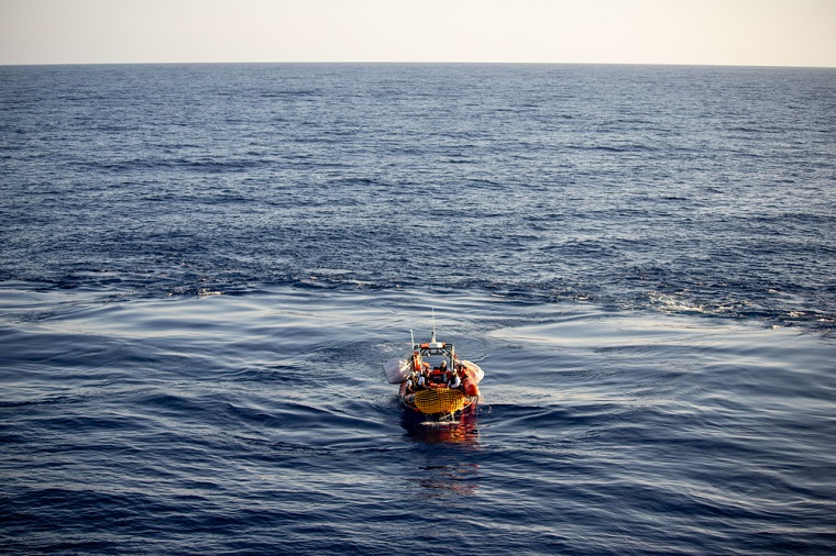 MSFは地中海で捜索救助活動を行っている　© MSF/Stefan Pejovic