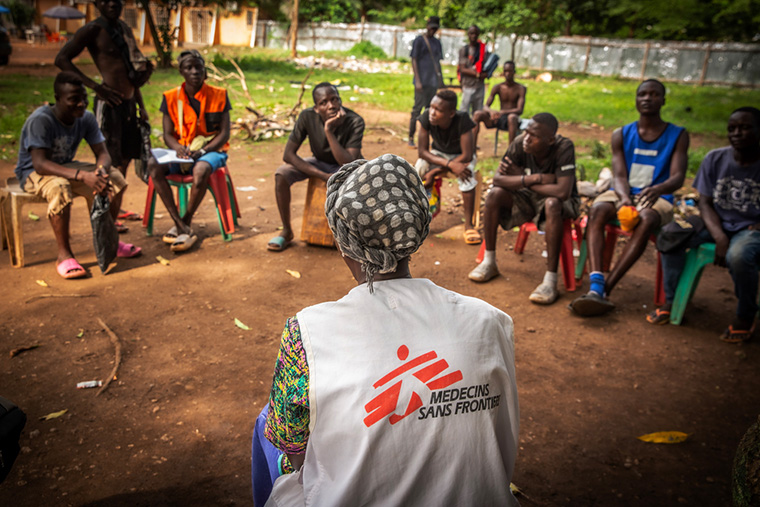 MSFは中央アフリカで性暴力および家族計画に関する啓発活動も実施している　© Juan Carlos Tomasi/MSF