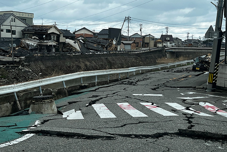 輪島市内の様子＝2024年1月28日　Ⓒ MSF