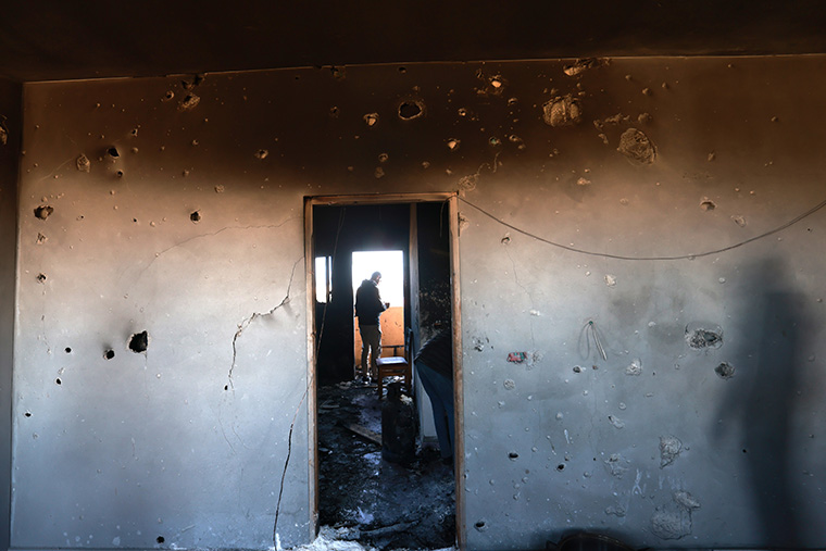 攻撃を受けたMSFの避難所=2024年2月21日　Ⓒ Mohammed Abed